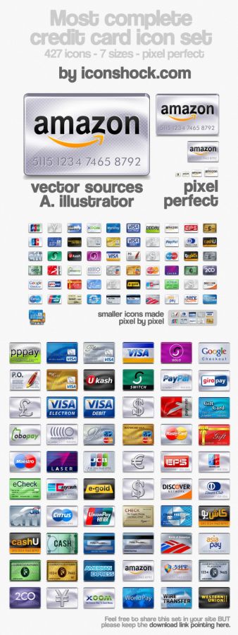 iconShock.com - Icon set credit card