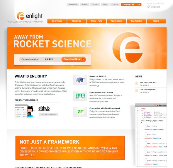 enlight ecommerce free